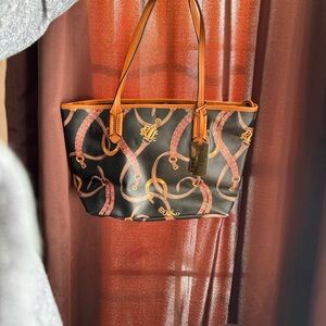 Elegant Black and Brown Tote Bag